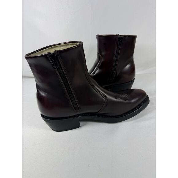 Durango Leather Western Ankle Boots Men’s Size 9 EE Brown Zip main image 5